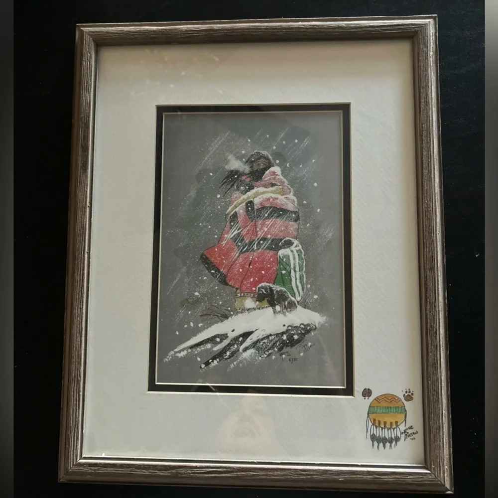 William T Zivic Western Artist Numbered Print 4/30 Signed On Back-Framed